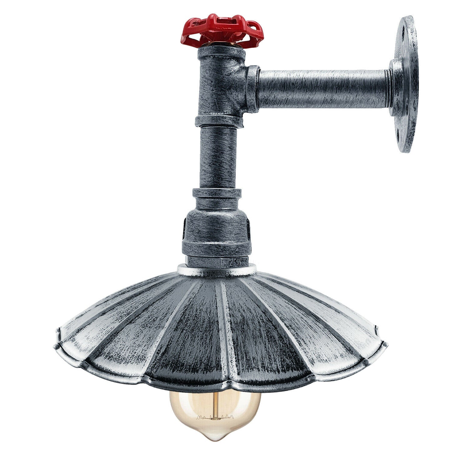 Industrial Pipe Lighting Umbrella  Shade Metal Lamp Ideal for Dining Room or Bedroom Study