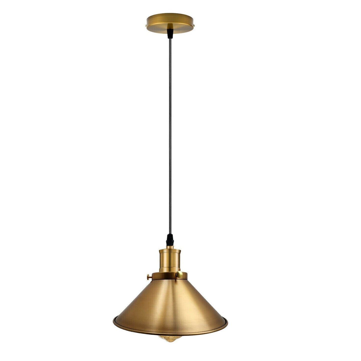 Modern Industrial Style Metal Cage Single Pendant Light Yellow brass Ceiling Light Fixture~2120