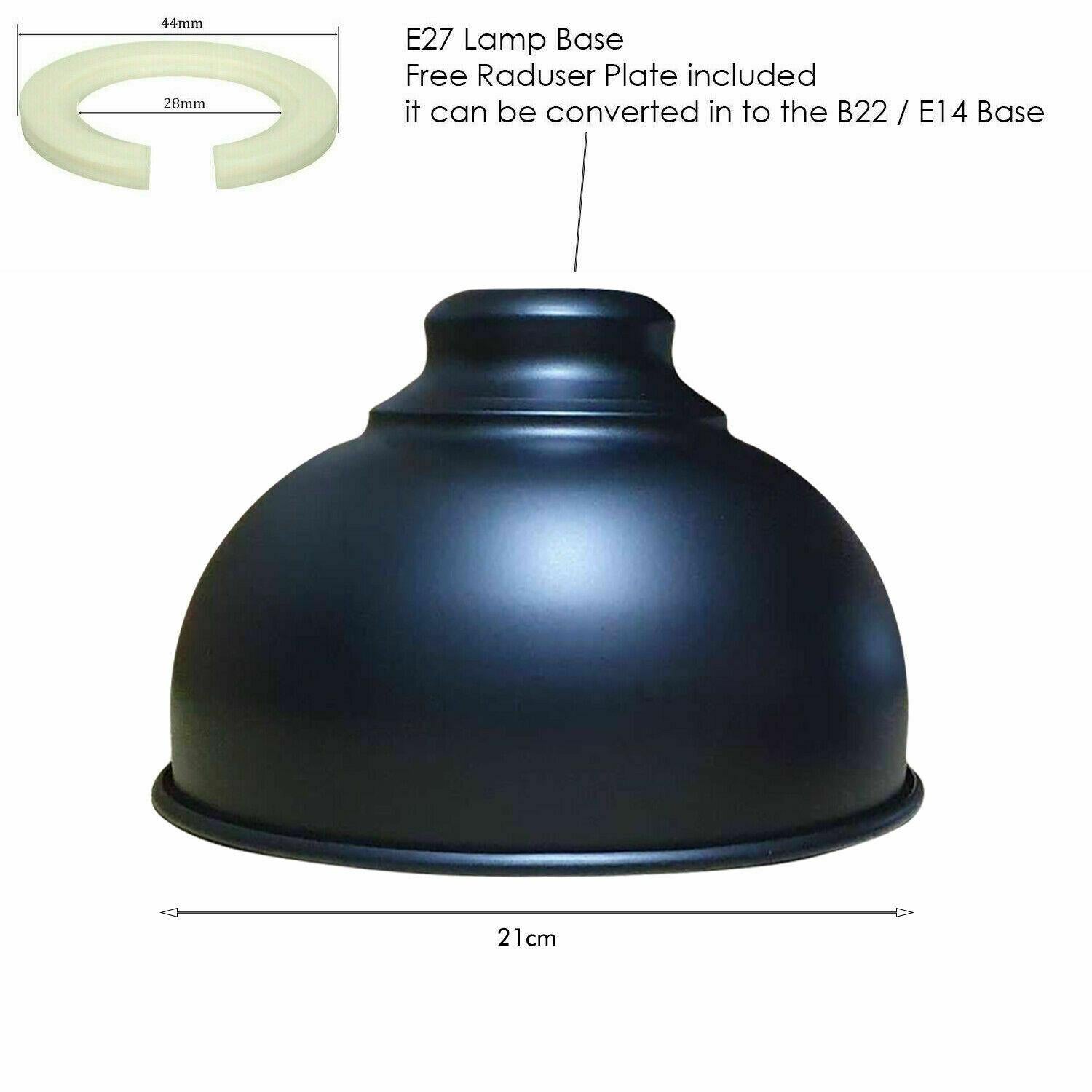 210mm Easy Fit Metal Curvy Lampshade Wall Lamp Ceiling Lamp