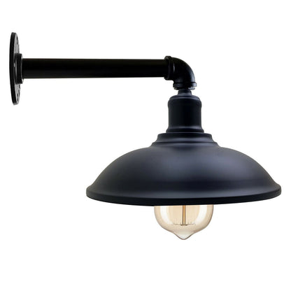 Retro Black Wall Mounted Metal Pipe Wall Sconce - Indoor Light Fixture~2123