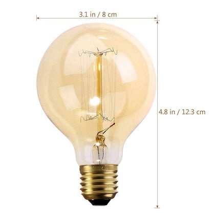 Dimmable G80 E27 60W Globe Industrial Vintage Filament Bulb - Vintagelite