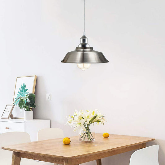  Industrial Metal Ceiling Shade Retro Hanging Style Pendant Light-Application image