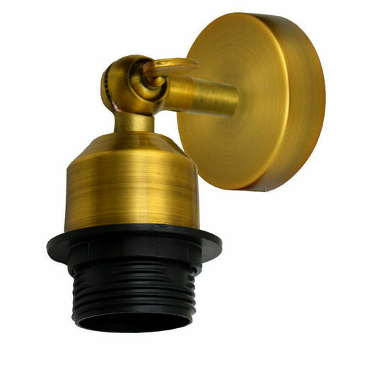 Vintage Industrial Adjustable Indoor Yellow Brass Wall Sconce Holder Flush Mount