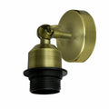 Vintage Industrial Adjustable Indoor Green Brass Wall Sconce Holder Flush Mount