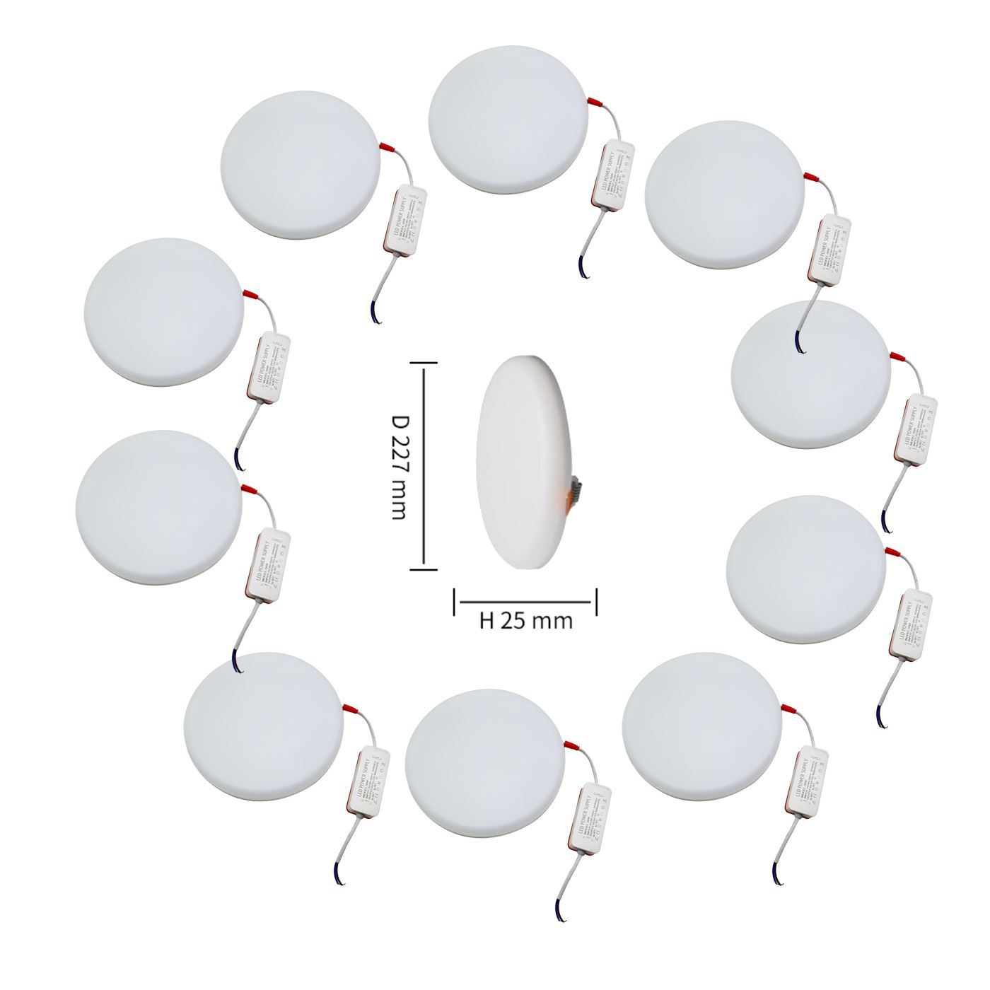 LED Round Recessed Ultra slim Ceiling Flat Panel down Light Cool White Indoor Light~2093