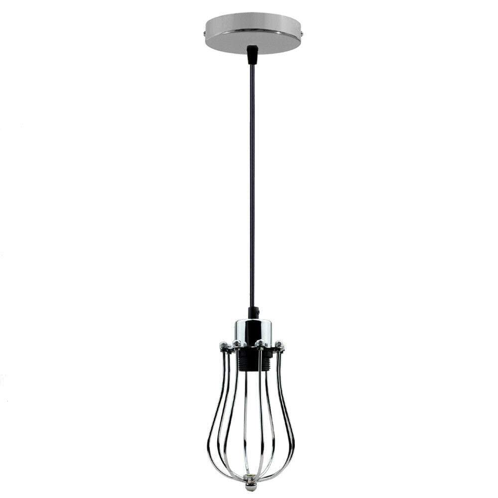 Vintage Retro Lighting Ceiling Hanging Pendant Balloon Shape Wire Cage - Vintagelite
