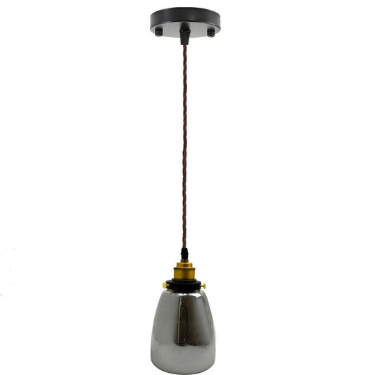 Pendant Light Vintage Industrial Ceiling Loft Cafe Lamp Glass Bell Shade - Vintagelite