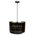 Big Coffee Shade Vintage Ceiling Pendant Lamp Shade - Vintagelite