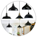 Vintage Retro Style Curved Design Black Pendant Light Fixture