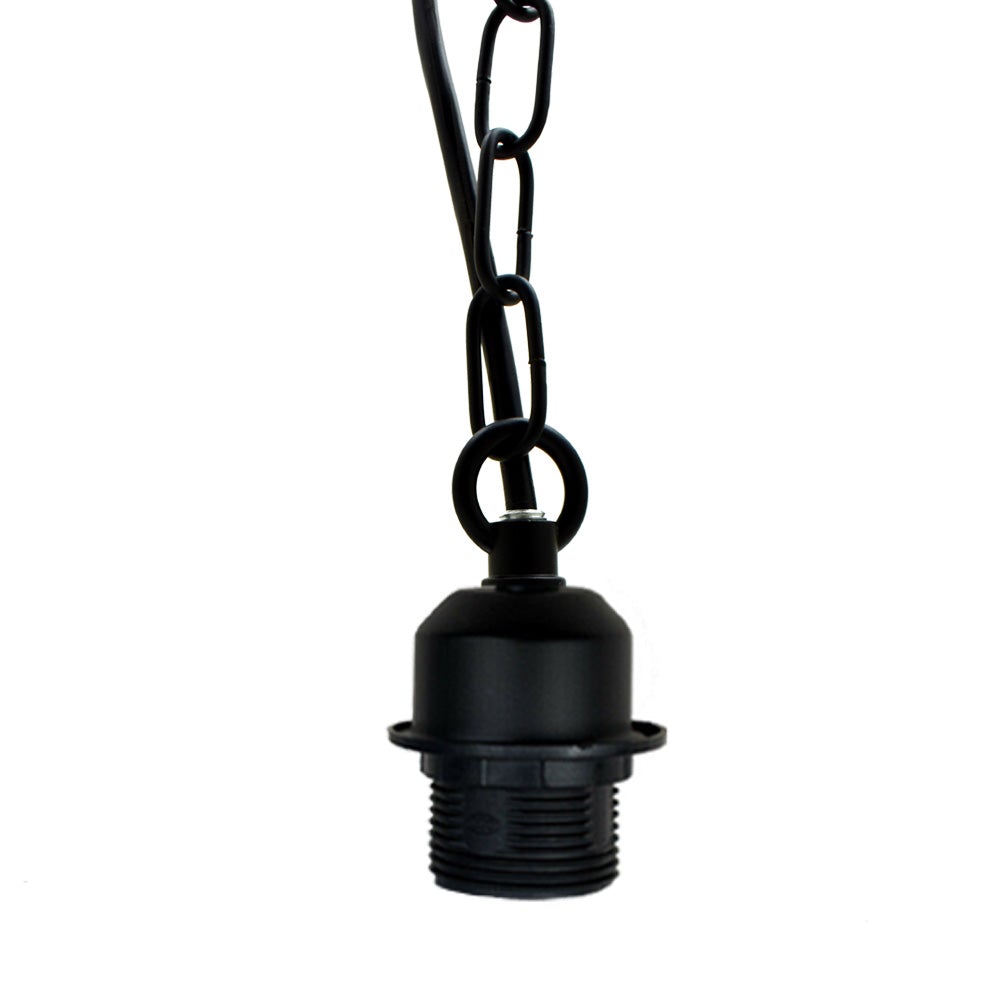 Modern Black Pendant Light 95cm chain E27 Lamp Base Holder