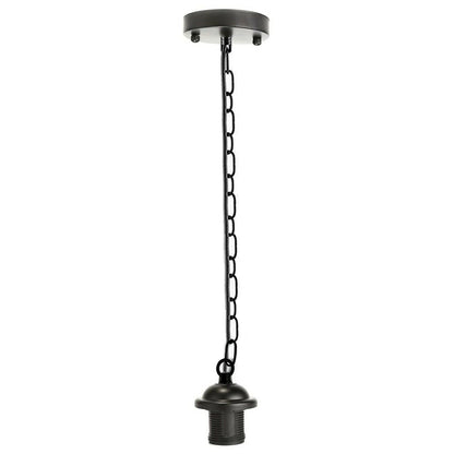 Black Metal Ceiing E27 Lamp Holder Pendant Light With Chain
