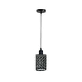 Modern Black Metal Drum Cage Pendant Light








