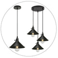 Industrial 3 Way Metal Retro Loft Hang Lampshade Pendant Light