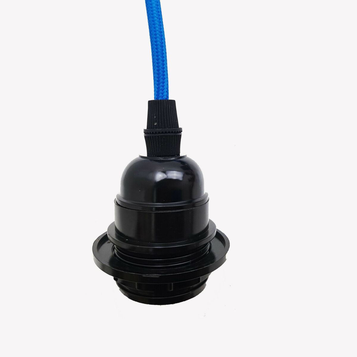 Blue Color Dimmer Switch 4m Fabric Flex Cable Plug In Pendant Lamp E27 Holder - Vintagelite