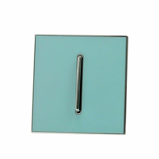 Blue Glossy 1 Gang Screw less Wall Light Switch - Vintagelite