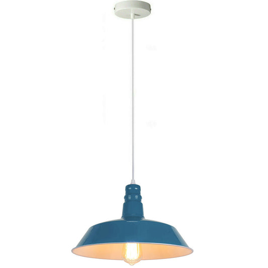 Blue Modern Metal Plated Lampshade Ceiling Pendant Lighting