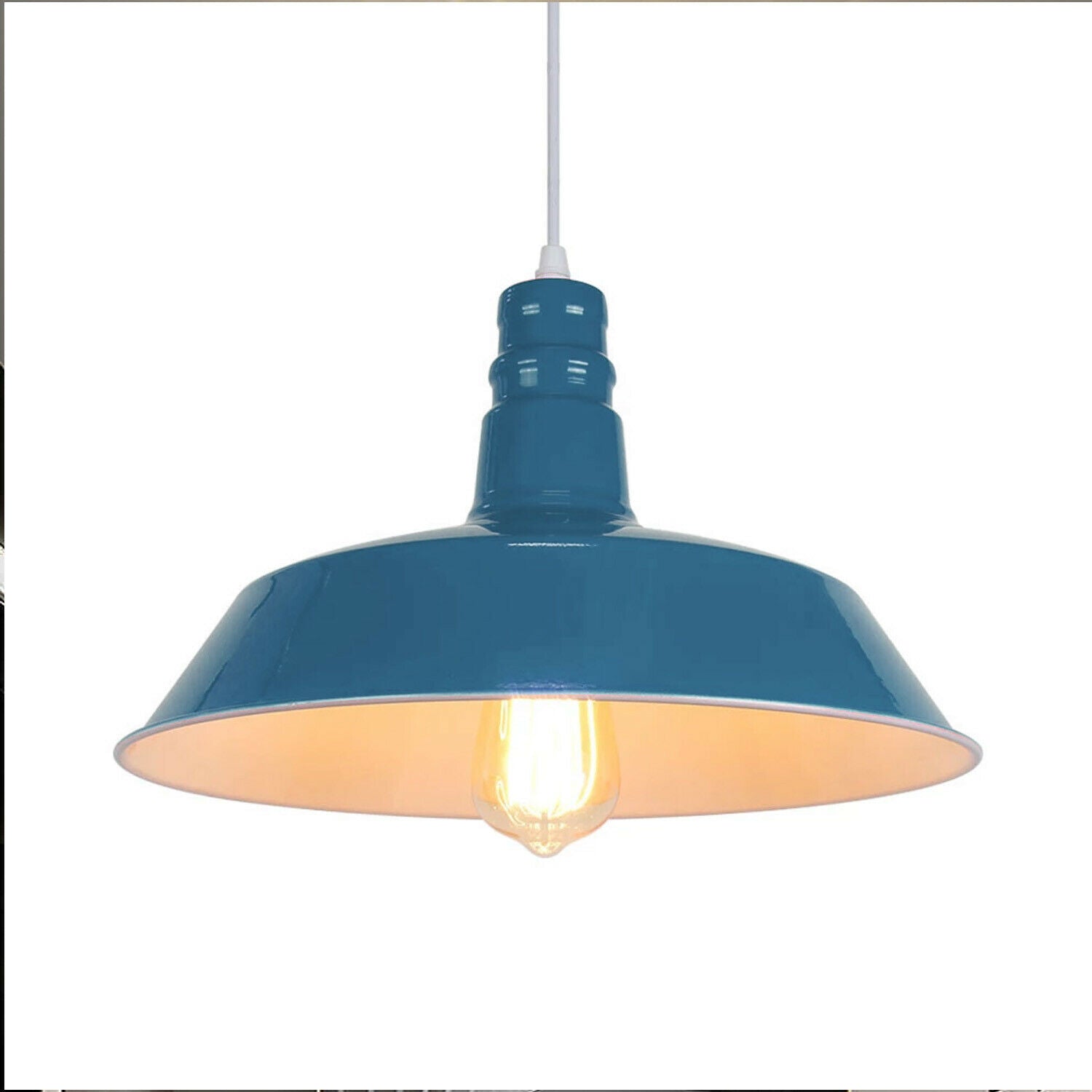 Blue Modern Metal Plated Lampshade Ceiling Pendant Lighting