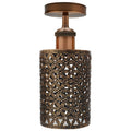 Brushed Copper Flower E27 Ceiling Light Retro Flush Mount Ceiling Lampshade Fitting~1887 - Vintagelite