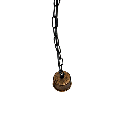 Brushed Copper E27 Lamp Holder Pendant Light Fitting Black Round Braided Flex With Chain - Vintagelite