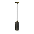 Brushed brass drum cage ceiling pendant light