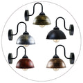 Industrial Wall Light, Retro Wall Lamp with Dome Metal Shade, E27 Indoor Wall Lighting Fixtures~2118 - Vintagelite
