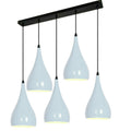 White Modern 5 Way Ceiling Cluster Teardrop Pendant lights