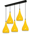 Yellow Modern 5 Way Ceiling Cluster Teardrop Pendant lights