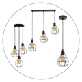  Cartama Chrome pendant cage lamp