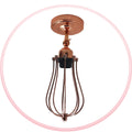 Rose Gold Flex Arm Retro Light Cage Ceiling Fixtures E27~2051