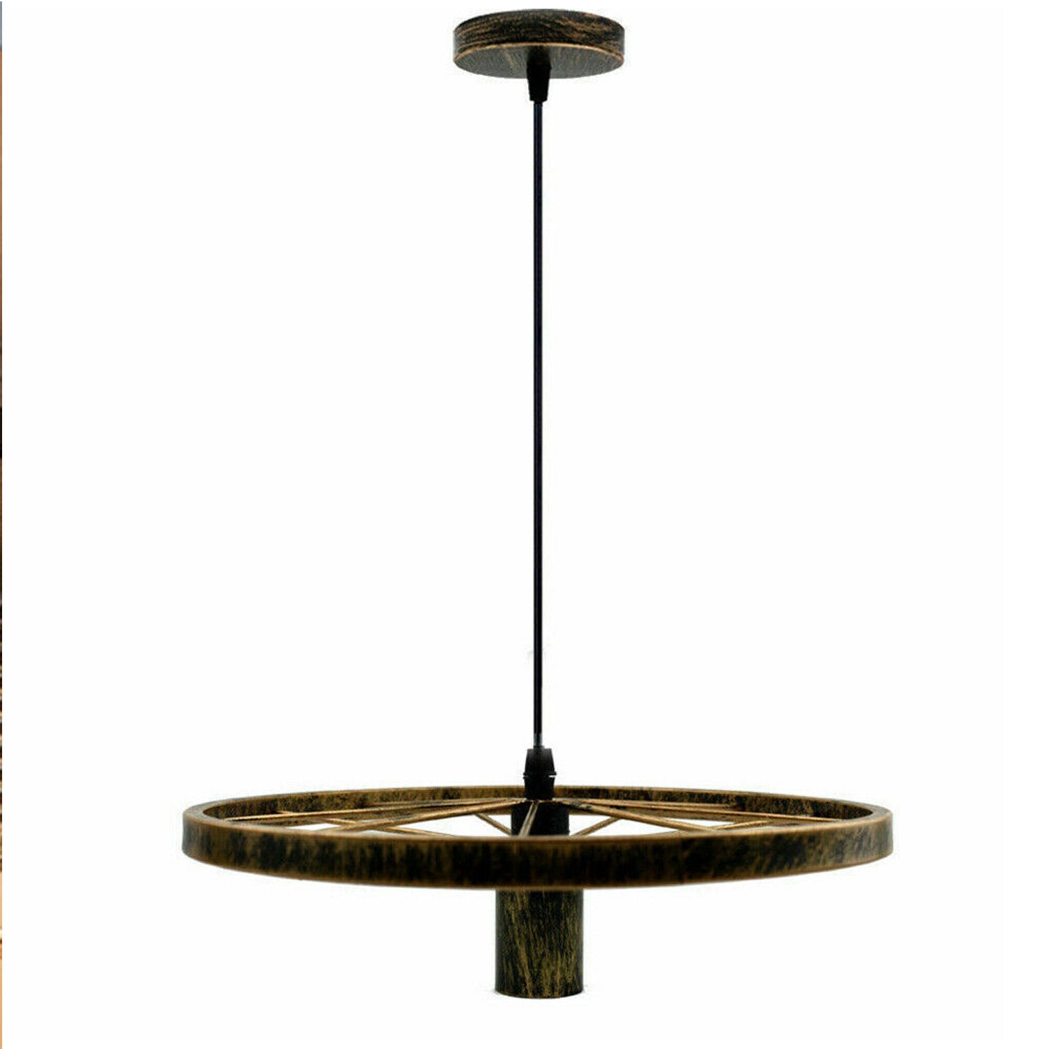 Industrial Retro Rustic Wheel Hanging Ceiling Lighting Pendants