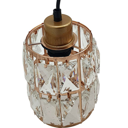 Three Droplet Rectangle Ceiling Chandelier Crystal Pendant Light Lampshade - Vintagelite