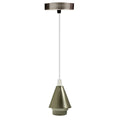 Light Pendant Fitting Ceiling Rose E27 Suspension Fabric Corded Brushed Chrome Set - Vintagelite