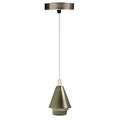 Suspended Fabric Corded Satin Nickel Pendant Light Holder