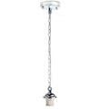 Using a chrome metal ceiling rose and chain pendant light chandelier, illuminate in style.Application image
