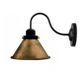 modern brushed cooper cone lampshade e27 lamp holder wall lights