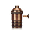 Copper E27 Screw Vintage Switch Bulb Holder Industrial Antique Retro Edison Lamp Light - Vintagelite