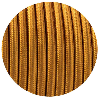 Luxurious Lighting: Three Core Round Italian Braided Cable with Vintage Gold Fabric, 0.75mm for Stylish Lighting-Application image