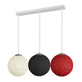 3 Way Rattan Wicker Woven Ball Globe Pendant Light Shades
