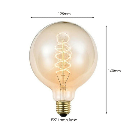 G125 E27 60W Retro Edison Antique Filament Spiral Lamp Light Bulb~1670 - LEDSone UK Ltd