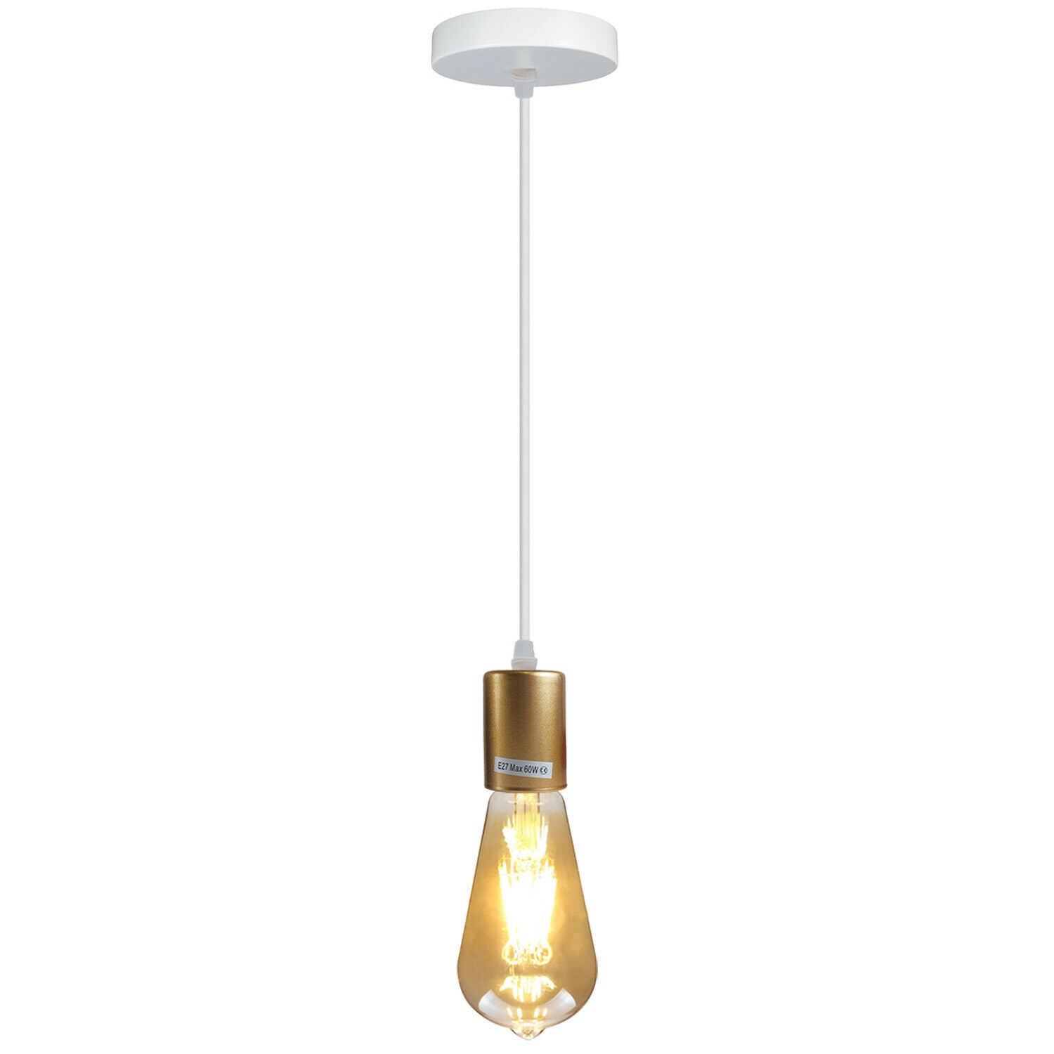 Gold Industrial Metal Ceiling Fitting E27 Pendant Lamp Holders