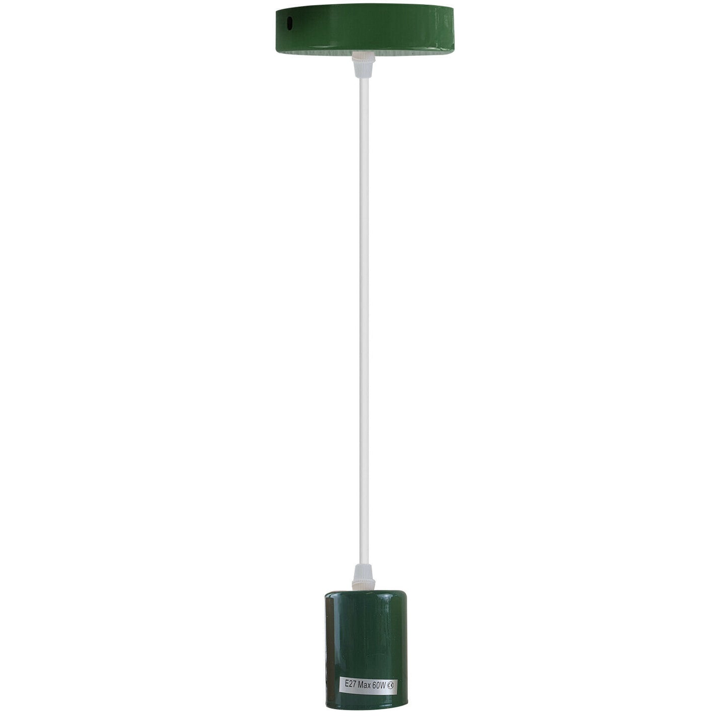 Green Industrial Metal Ceiling Fitting E27 Pendant Lamp Holders