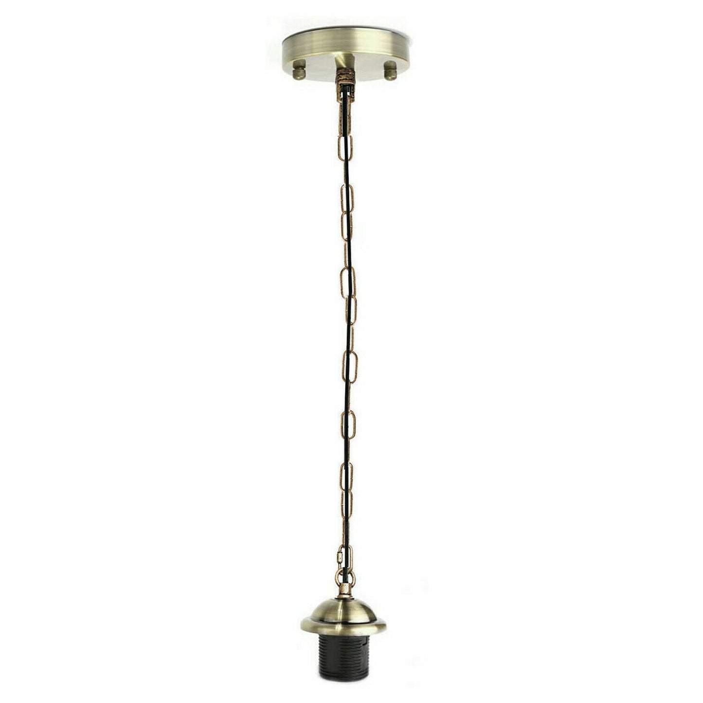 green Brass  Metal Ceiing E27 Lamp Holder Pendant Light With Chain