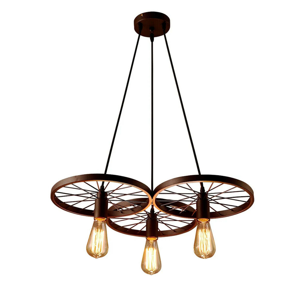 Industrial Vintage Wheel Ceiling Light Pendant Lamp Edison Lighting Fixture - Vintagelite