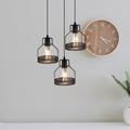 Industrial Chic 3-Head Rust Black Pendant Light