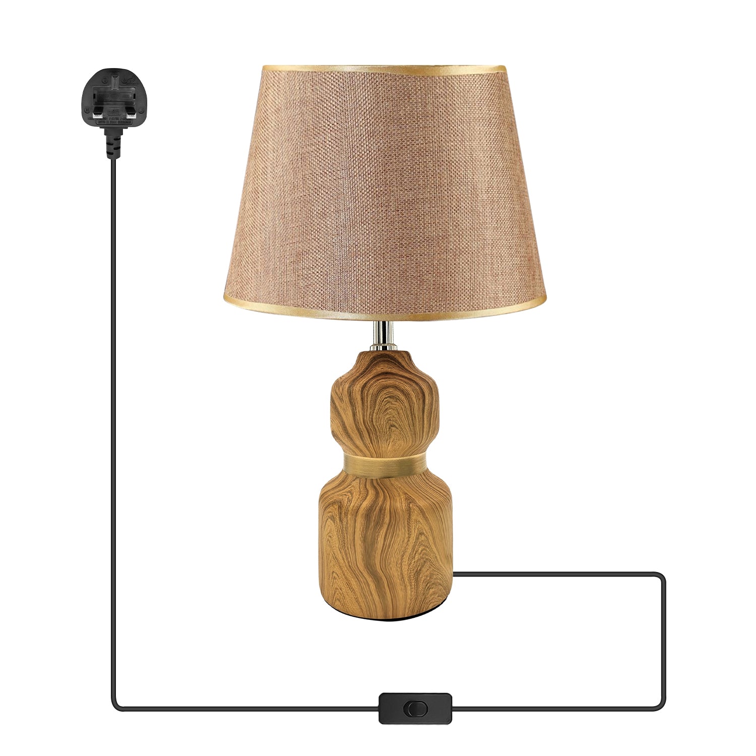 Modern Ceramic Gold Table Lamp Ideal for Bedside and Desk Use