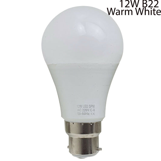 12W B22 Light Bulb Energy Saving Lamp Warm White Globe~1374 - LEDSone UK Ltd