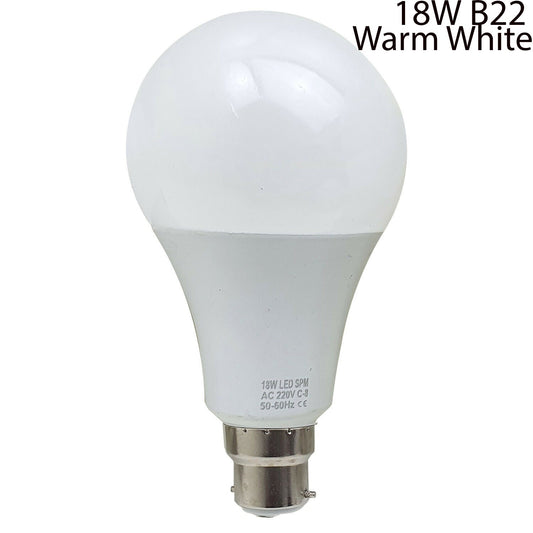 18W B22 Light Bulb Energy Saving Lamp Warm White Globe~1378 - LEDSone UK Ltd
