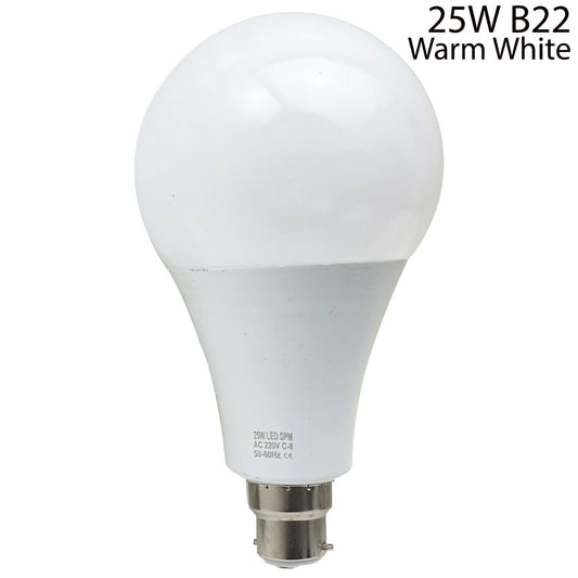 25W B22 Light Bulb Energy Saving Lamp Warm White Globe~1380 - LEDSone UK Ltd