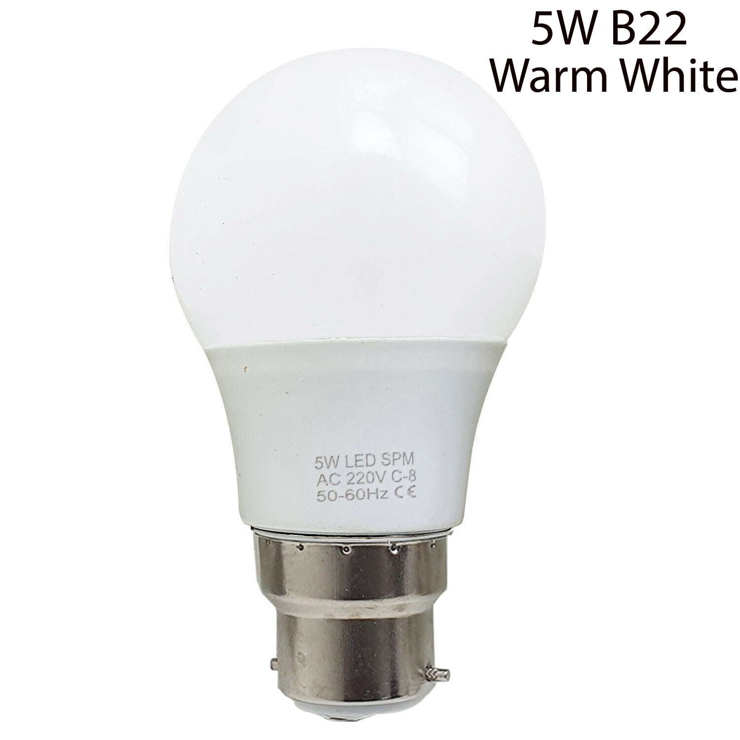 5W B22 Light Bulb Energy Saving Lamp Warm White Globe~1368 - LEDSone UK Ltd