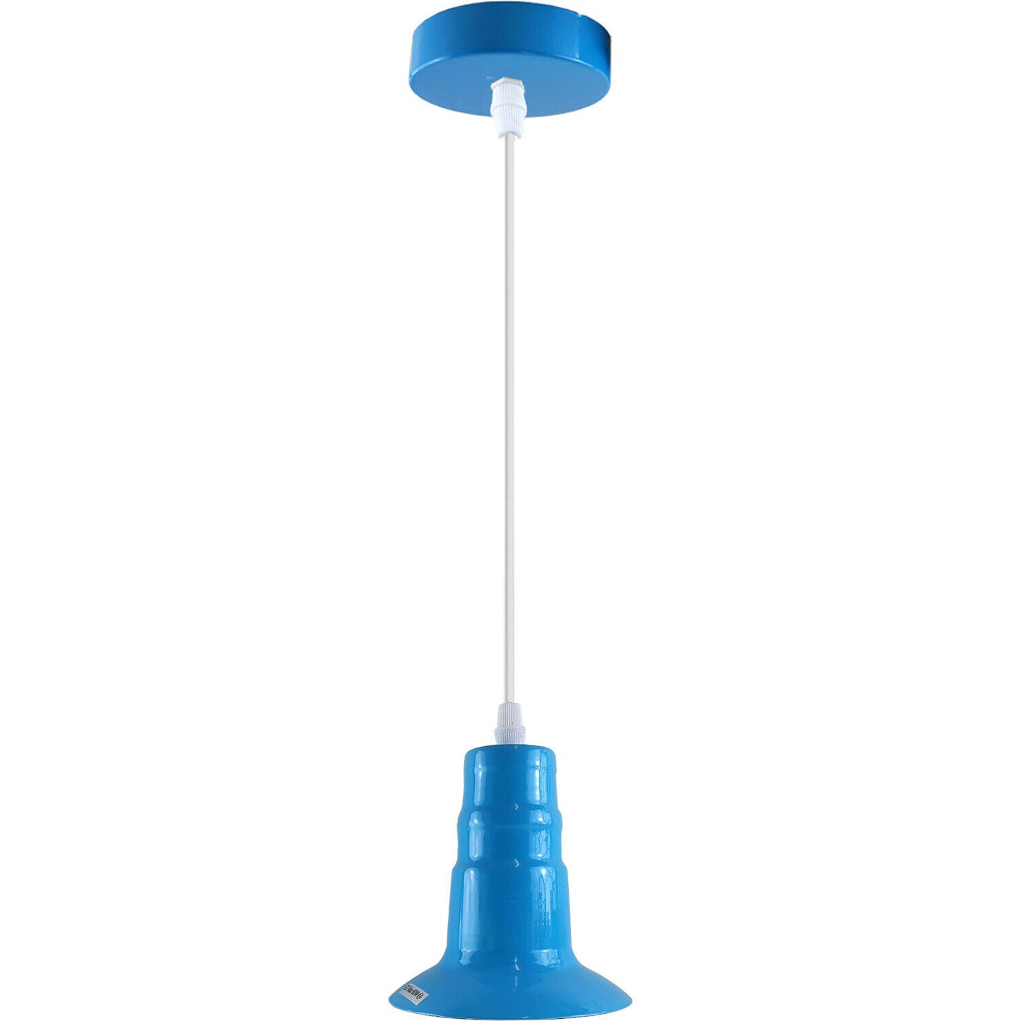 Blue Industrial Ceiling E27 Base Fitting Lamp Holder Pendant